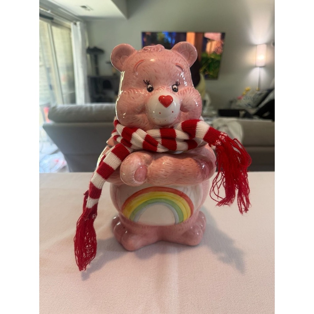 Vintage 2004 American Greetings Care Bears Cheer Bear Ceramic Cookie Jar
